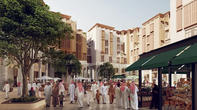 Official render of King Salman Gate, published by Rua Al Haram Al Makki (PIF), picture 3 of 6.