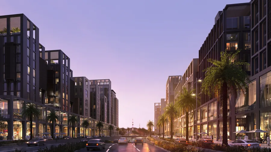 Official render of Rua Al Madinah, published by Rua Al Madinah Holding (PIF).