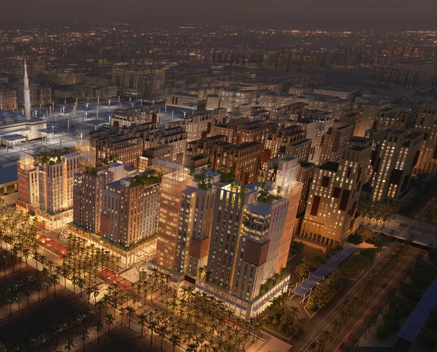 Official render of Rua Al Madinah, published by Rua Al Madinah Holding (PIF), another view.