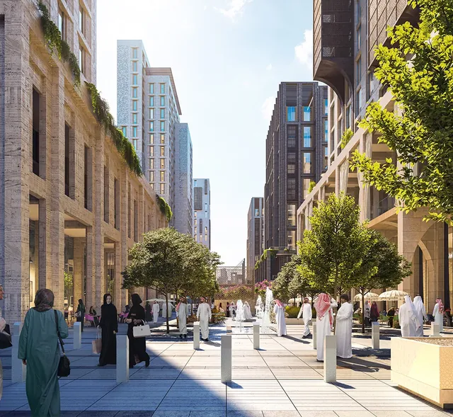 Official render of Rua Al Madinah, published by Rua Al Madinah Holding (PIF), picture 4 of 5.